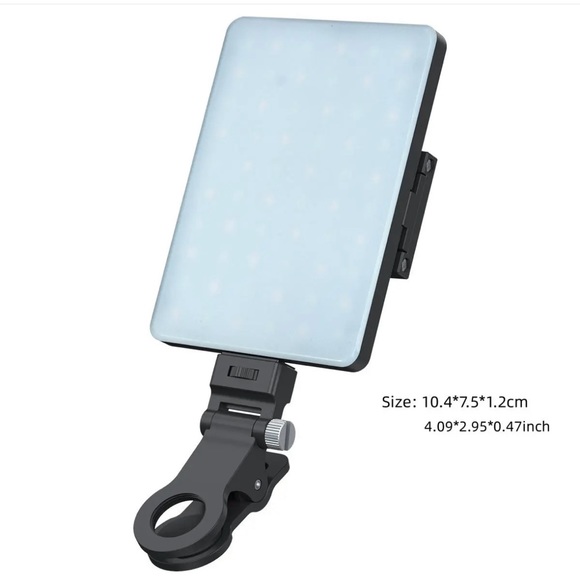 NWT Portable LED Selfie Light with Front & Back Phone Clip - Picture 1 of 12